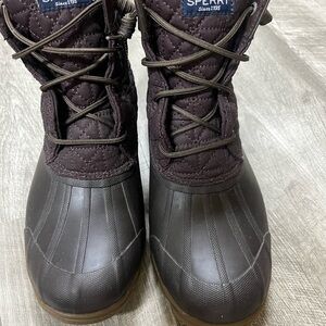 Sperry Quilted Dark Brown Boots